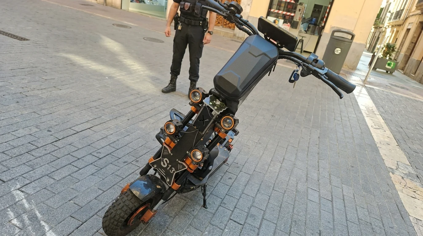 Inmovilizan en Palma un patinete eléctrico trucado capaz de alcanzar 103 km/h