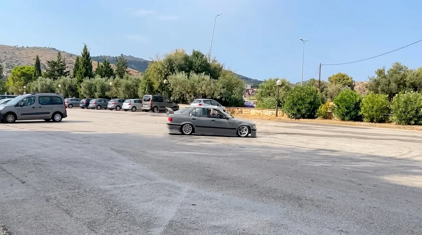Peligro al volante en Mallorca: Coches haciendo trompos en el parking de Es Cruce desatan la polémica