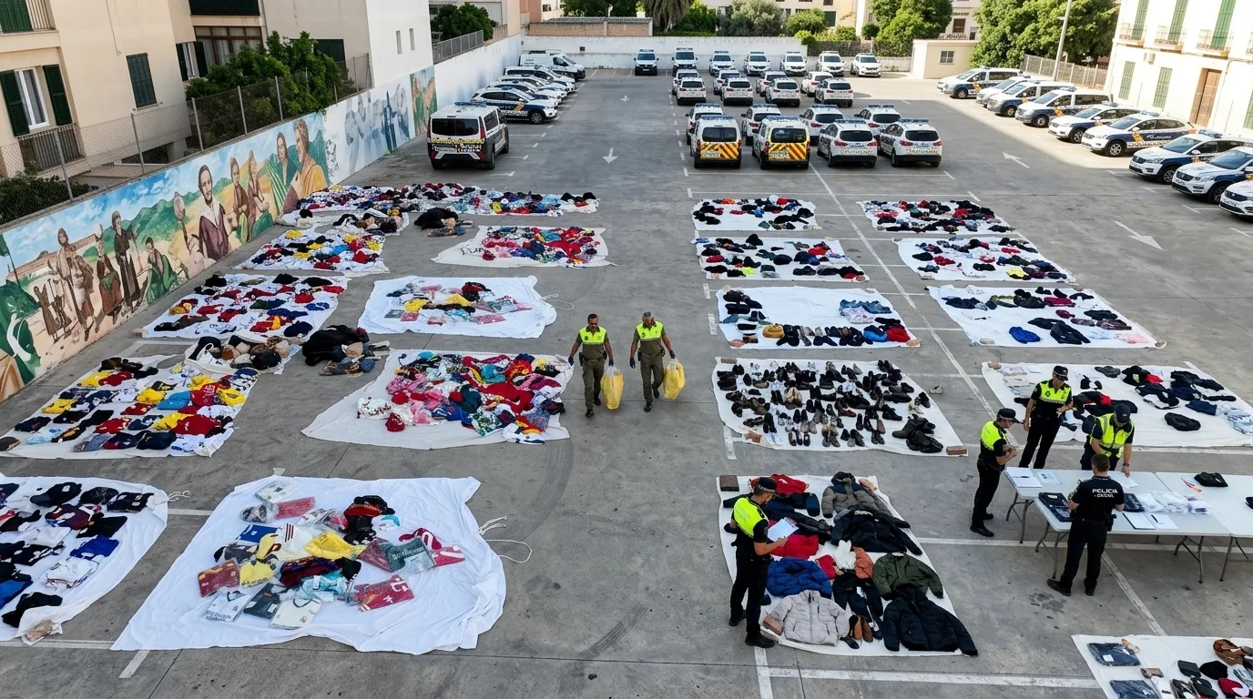 La Policía Local de Palma incauta 3.040 artículos falsificados en el centro