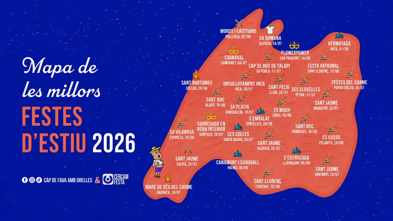 El mapa de las mejores fiestas de verano 2026