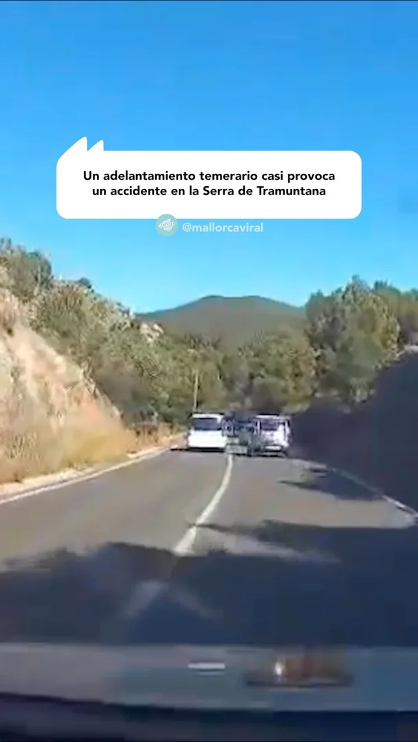 Adelantamiento imprudente en la Serra de Tramuntana