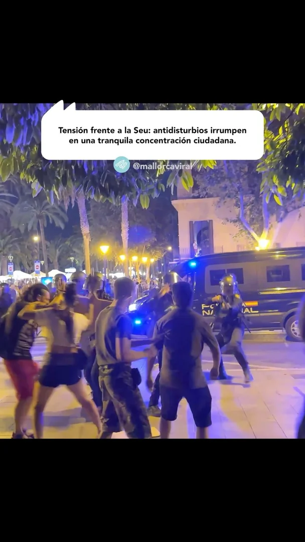 Tensión en Palma tras la intervención policial en una manifestación en Ses Voltes