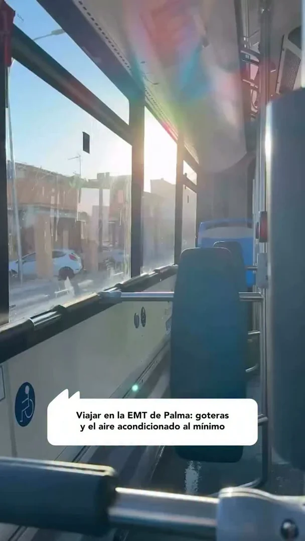 Viajar en la EMT de Palma: goteras y el aire acondicionado al mínimo