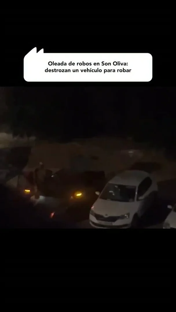 Oleada de robos en Son Oliva: destrozan un vehículo para robar