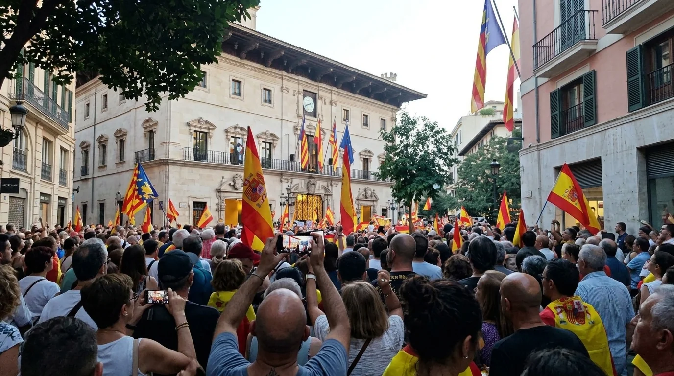 7.500 personas apoyan a Ceuta en Palma entre gritos de "Pedro Sánchez, dimisión"