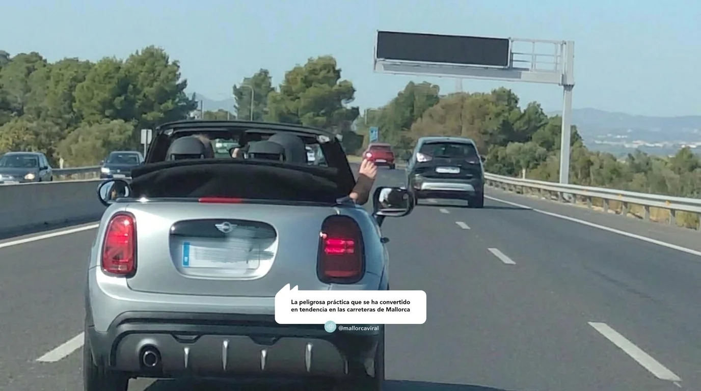 La peligrosa práctica que se ha convertido en tendencia en las carreteras de Mallorca