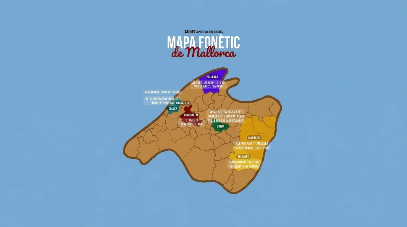 El mapa fonético de Mallorca que revela cómo hablamos en cada pueblo.