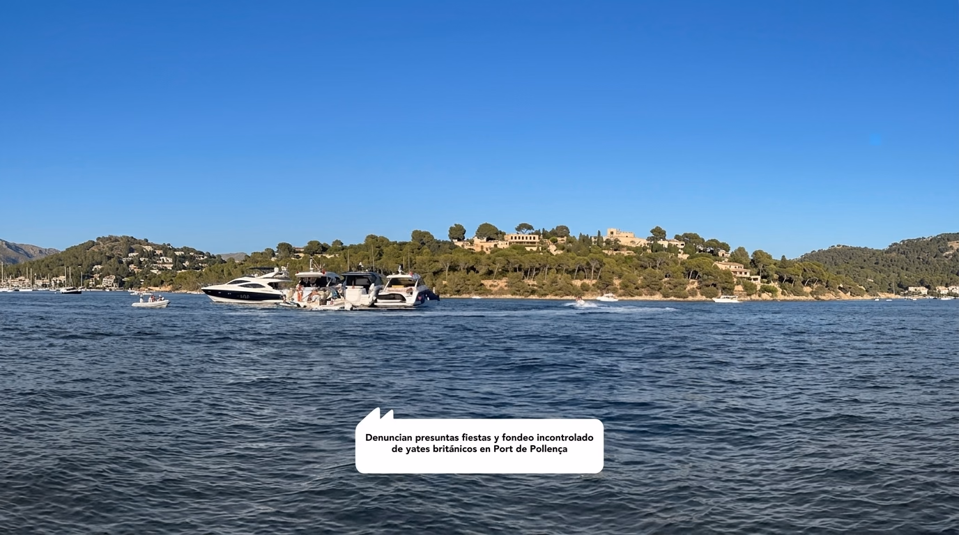 Denuncian presuntas fiestas y fondeo incontrolado de yates británicos en Port de Pollença